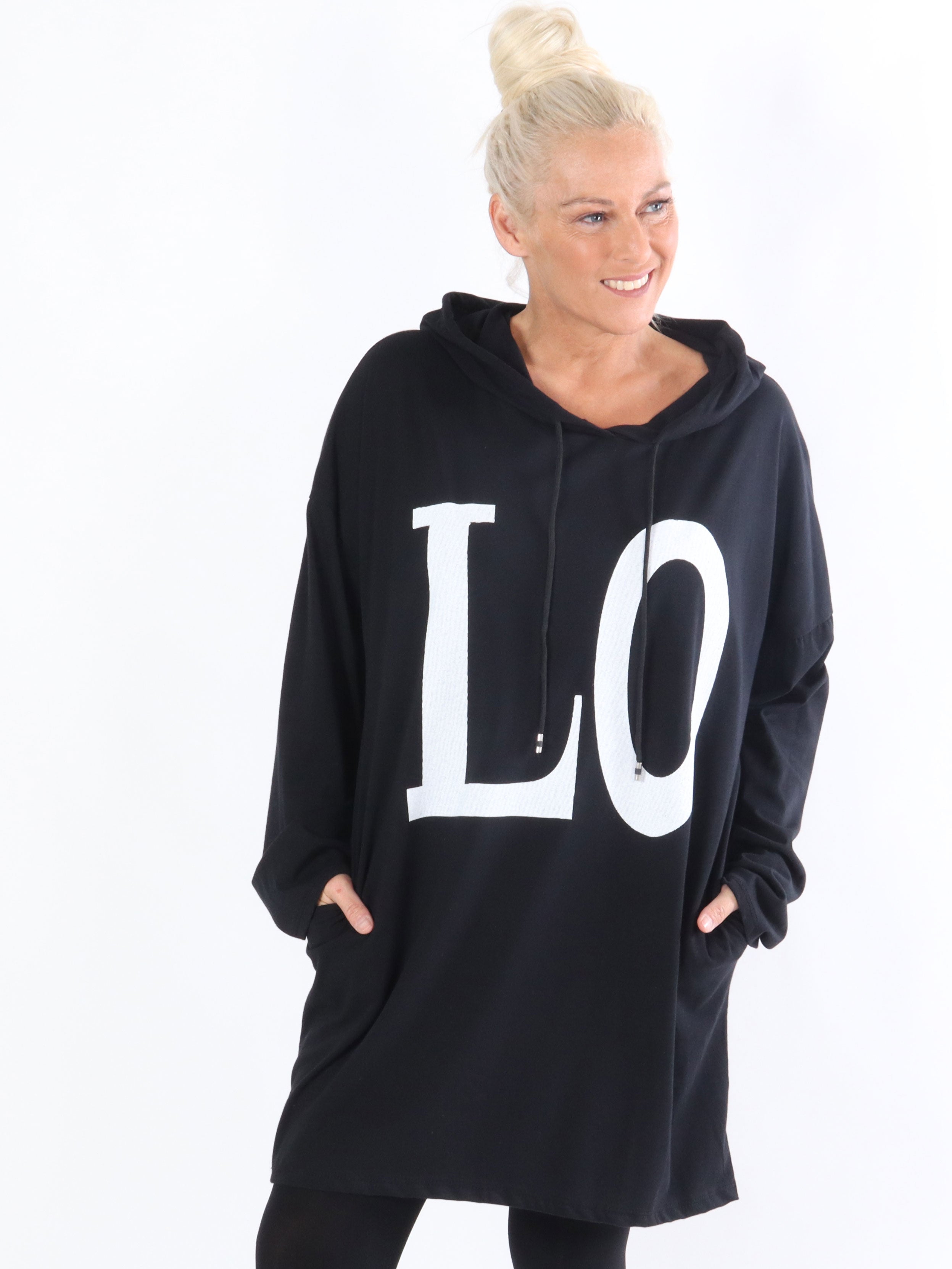 Sisse - Jerseykjole med hætte